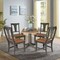 International Concepts Round Round 42 in. Dual Drop Leaf Dining Table with 4 Panel Back Chairs in Hickory/Washed Coal K45-42DPT-27B-C110-4 - alternate 6
